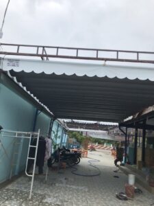 mái bạt xếp