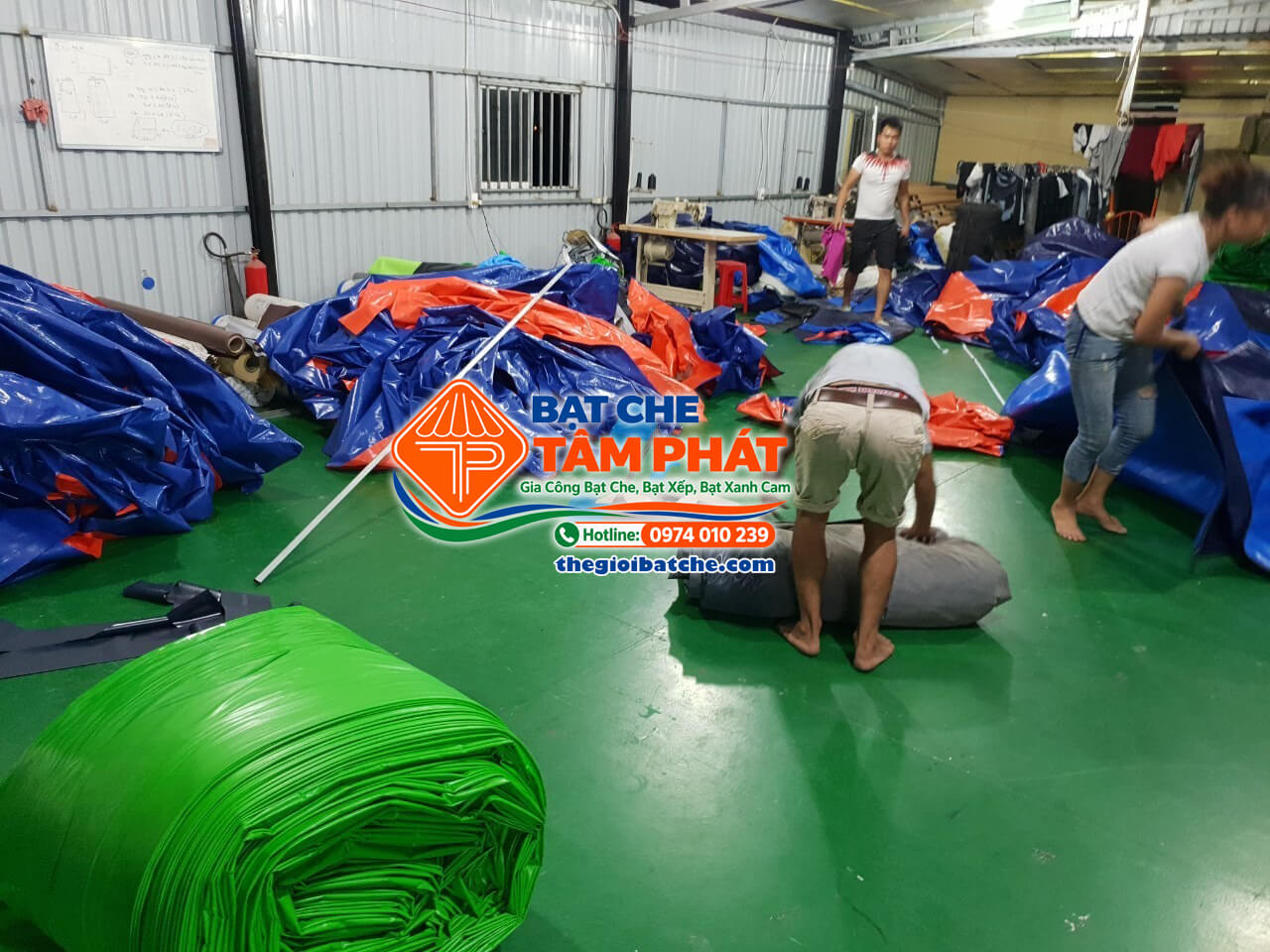 Xưởng bạt Tâm Phát chuyên nhận gia công may ép bạt che, bạt xếp, bạt mái hiên theo yêu cầu giá rẻ 