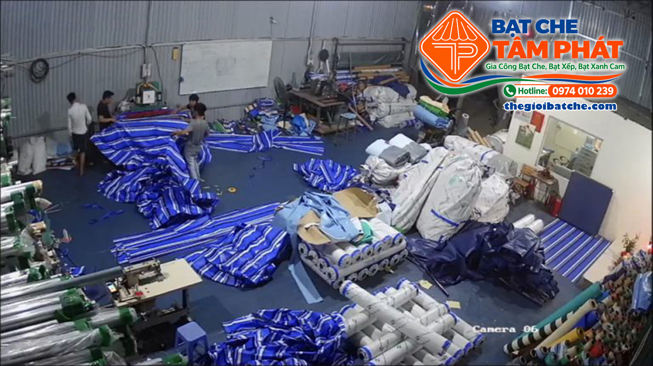 Xưởng gia công may bạt che, bạt xếp Tâm Phát