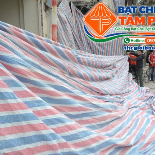 Bạt dứa kẻ sọc, bạt dứa xây dựng giá rẻ