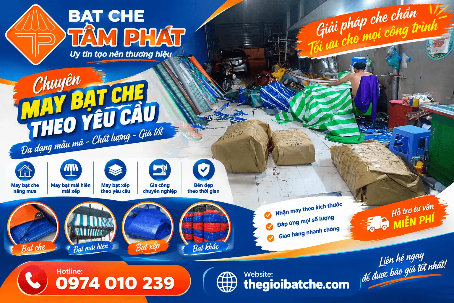 Bạt Tâm Phát: Xưởng May Bạt Che, Bạt Xếp Tại Đồng Nai Gần Đây, May Bạt Theo Yêu Cầu – Giá Tốt, Gia Công Nhanh