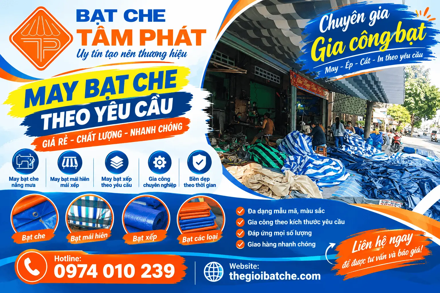 Thế giới bạt che Tâm Phát: địa chỉ May bạt tại Vũng Tàu gần đây, gia công may bạt xếp, bạt che giá rẻ