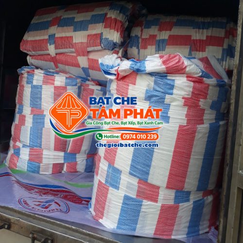 Bạt che sọc 3 màu giá rẻ