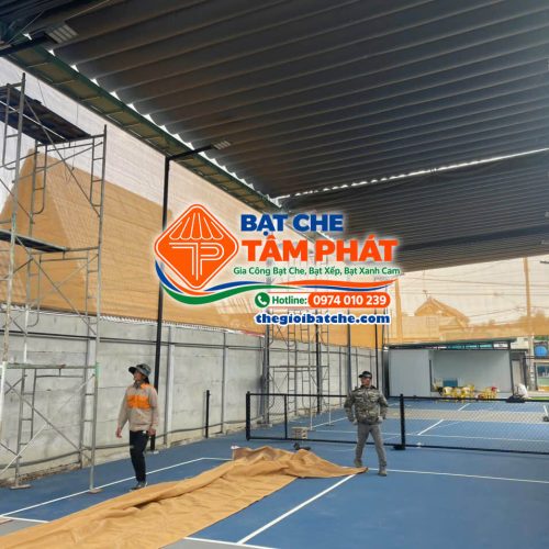 Bạt mái che di động sân Pickleball giá rẻ - Bạt che Tâm Phát