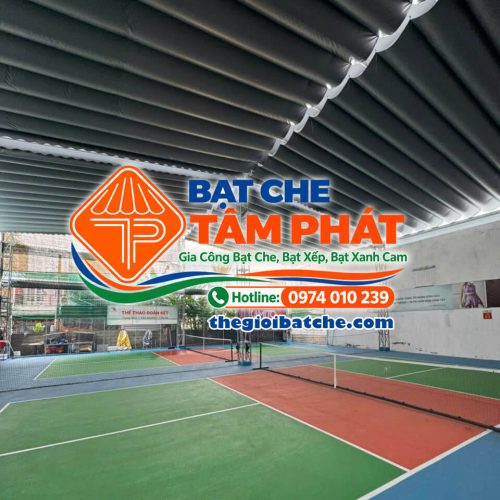 Bạt mái che di động sân Pickleball giá rẻ - Bạt che Tâm Phát