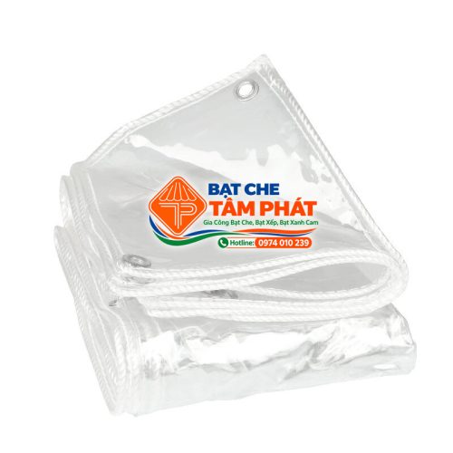 Bạt nhựa PVC trong suốt che nắng mưa giá rẻ - Bạt che Tâm Phát