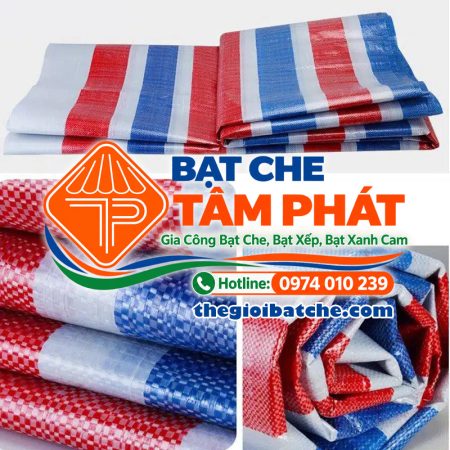 Bạt sọc 3 màu, bạt che giá rẻ - Kho bạt Tâm Phát