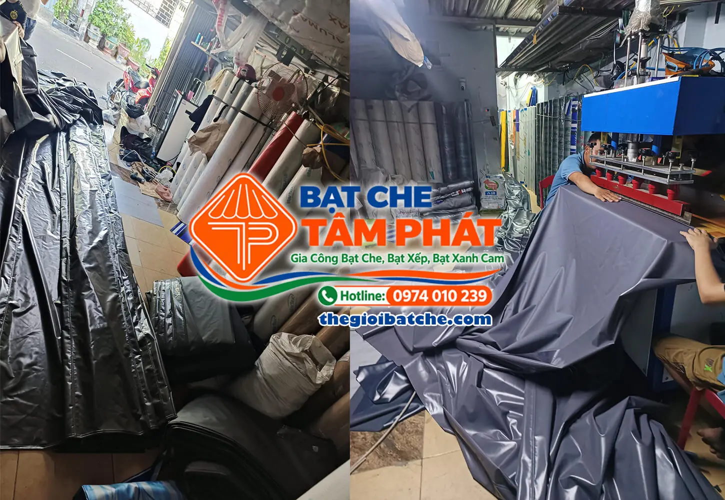 Kho Bạt Che Tâm Phát – Cung Cấp và Gia Công May Ép Bạt Mái Hiên, Mái Xếp, Bạt PVC, Bạt Xanh Cam, Bạt HDPE, Bạt Che Nắng Mưa Giá Rẻ
