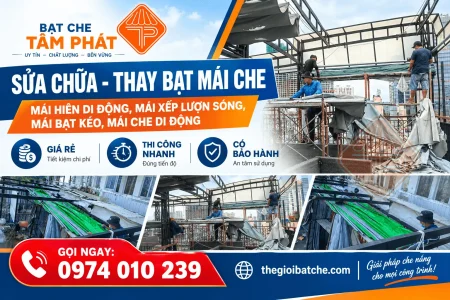 Sửa chữa Thay bạt .Mái Hiên - Mái Xếp - Mái Che Di Động Giá Rẻ, Bạt Tốt
