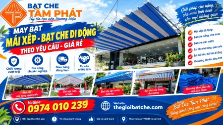 Xưởng Gia Công May Ép Bạt Kéo, Bạt Mái Xếp Di Động Theo Yêu Cầu - Bạt Che Tâm Phát