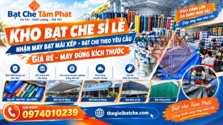 Xưởng Gia Công May Ép Bạt Kéo, Bạt Mái Xếp Di Động Theo Yêu Cầu - Bạt Che Tâm Phát