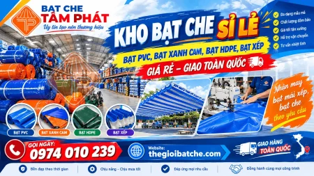 Tổng Kho Cung Cấp Bạt Che Nắng Mưa, Bạt Xanh Cam, Bạt PVC, Bạt HDPE Giá Rẻ - Bạt Che Tâm Phát