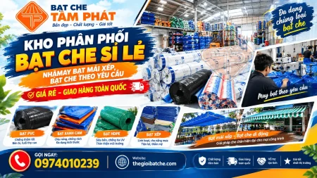 Xưởng May Ép Bạt Tâm Phát – Gia Công Bạt Che Nắng Mưa, Mái Hiên, Mái Xếp Theo Yêu Cầu Giá Rẻ