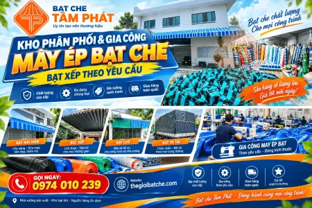 Kho Bạt Che Tâm Phát Uy Tín – Tổng Kho Phân Phối & May Ép Bạt Mái Hiên Mái Xếp, Bạt Che Nắng Mưa, Bạt Xanh Cam, Bạt PVC, Bạt HDPE Lót Ao Hồ